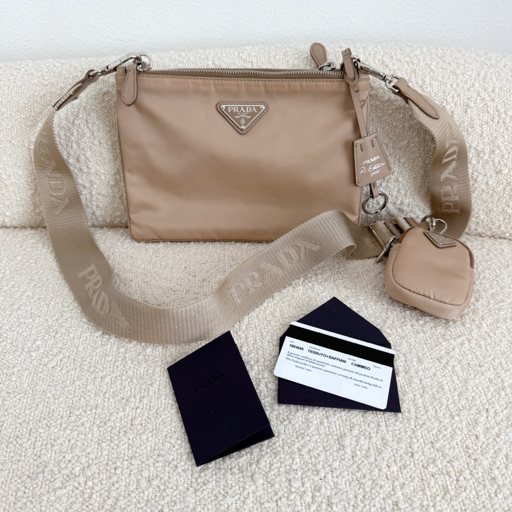 Prada Re-Edition 2000 Shoulder Bag | Cammeo Beige